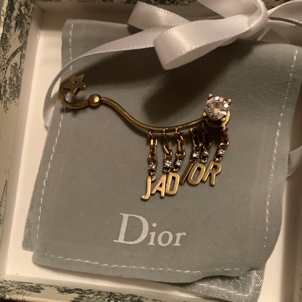 Dior ear cuff dangle earrings